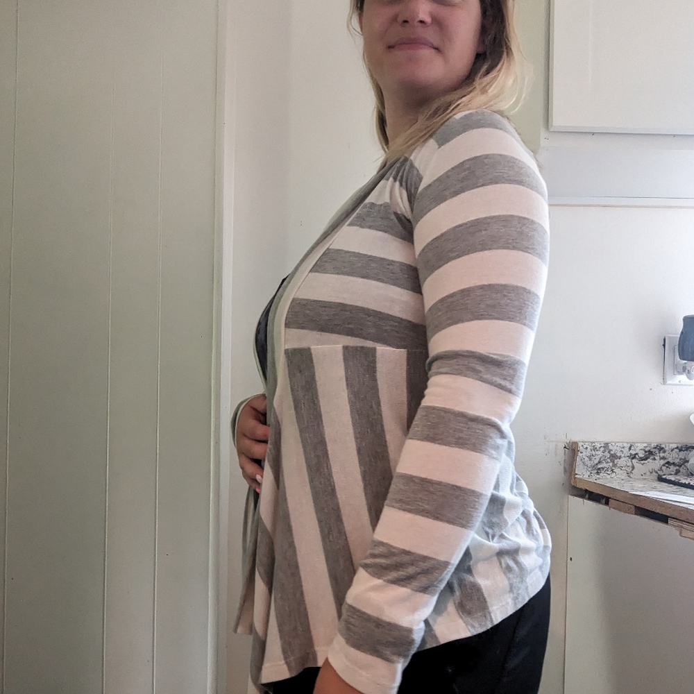 Stripped Tunic Cardigan - Picture 6 of 7